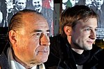 Die Flschung: Berlusconi-Darsteller Maurizio Antonini mit Regisseur Jan Hendrik Stahlberg